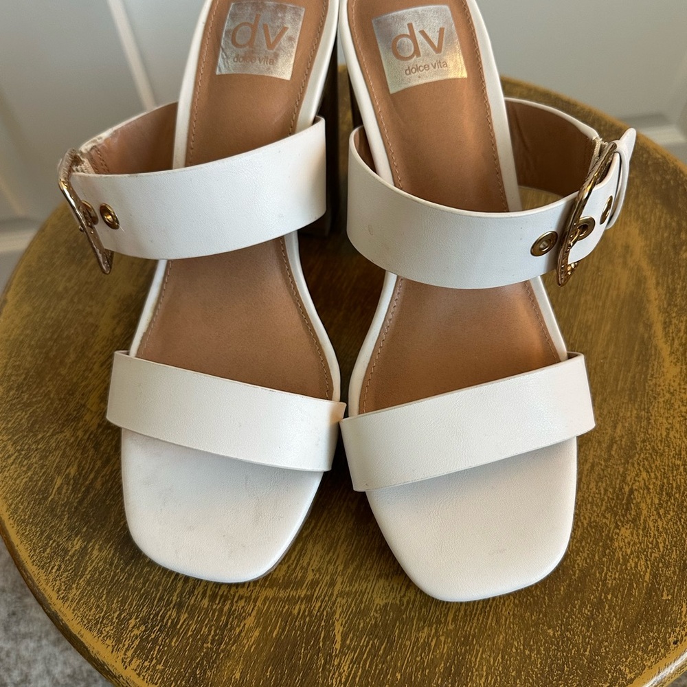 Dolce Vita Women's White block heel